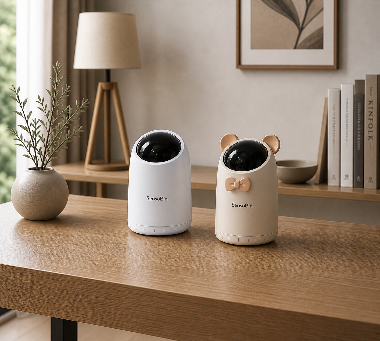 Sensobin Mini Smart Desktop Dustbin Bear Edition – Touchless Tabletop Garbage Bin