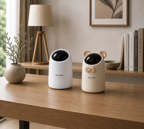 Sensobin Mini Smart Desktop Dustbin Bear Edition – Touchless Tabletop Garbage Bin